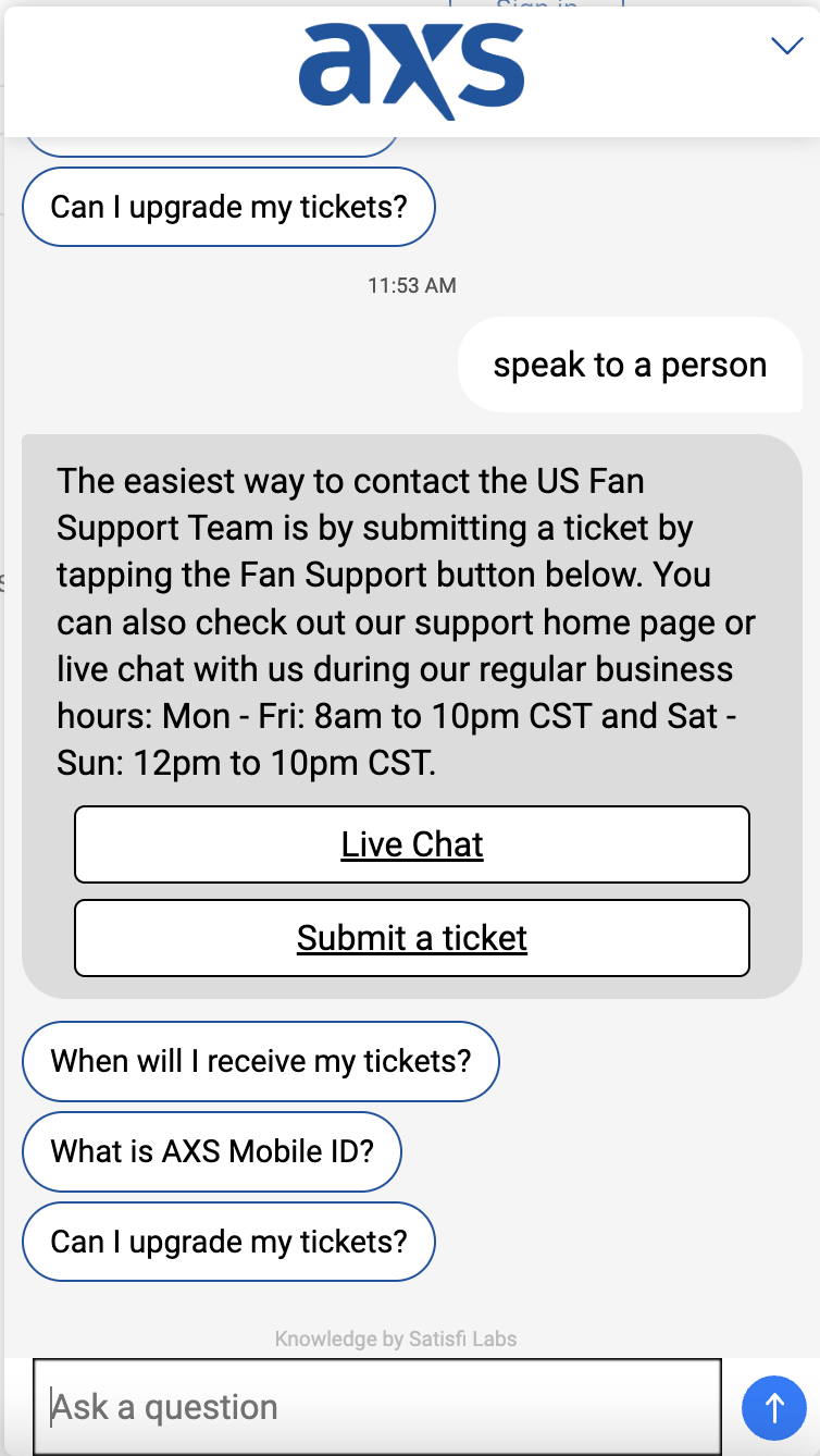 axs live chat uk