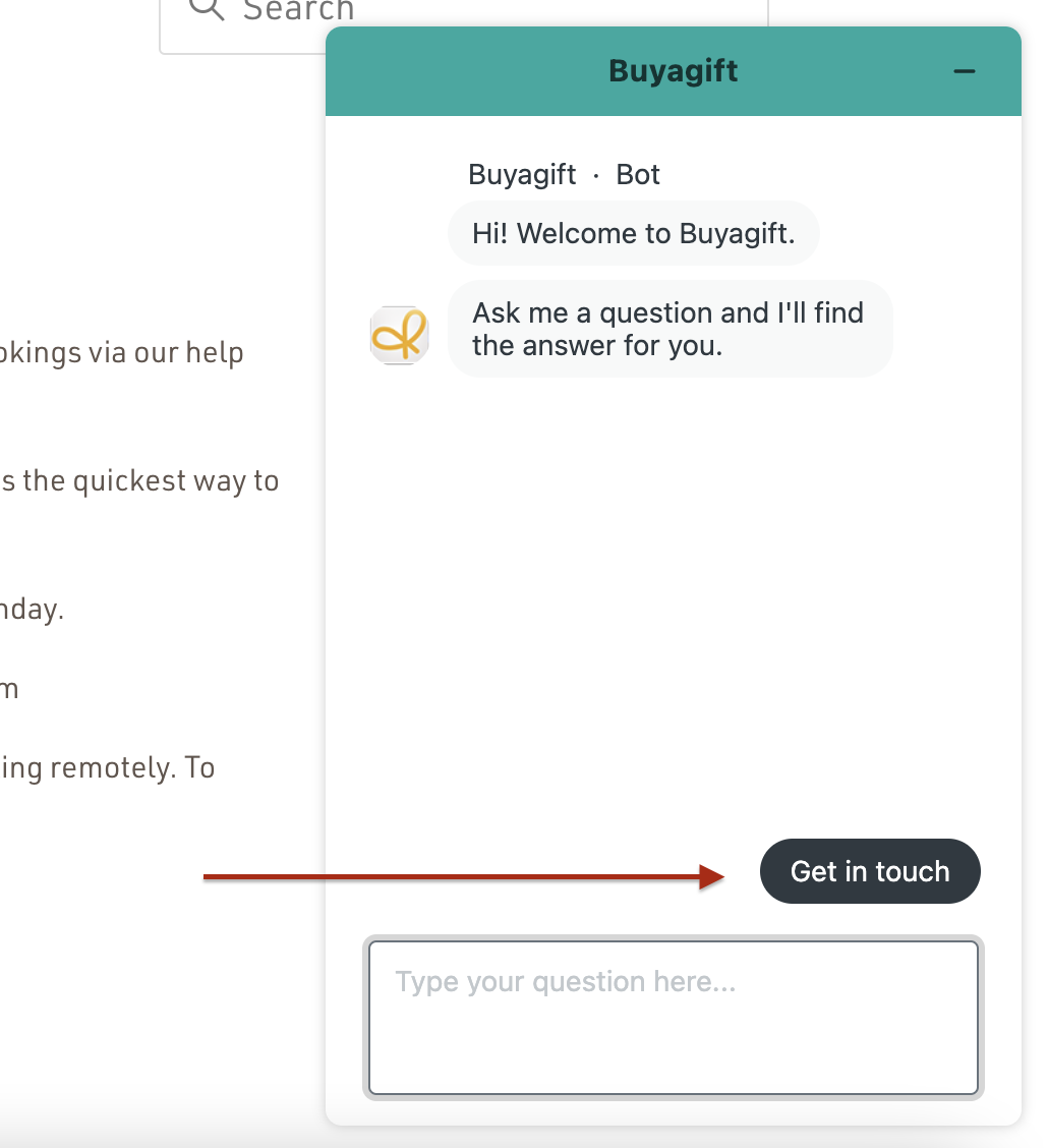 buyagift chat instructions