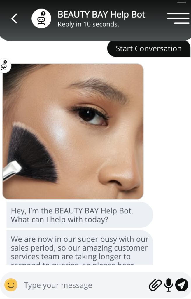 beauty bay live chat